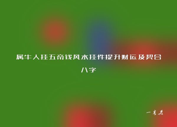 属牛人挂五帝钱风水挂件提升财运及契合八字