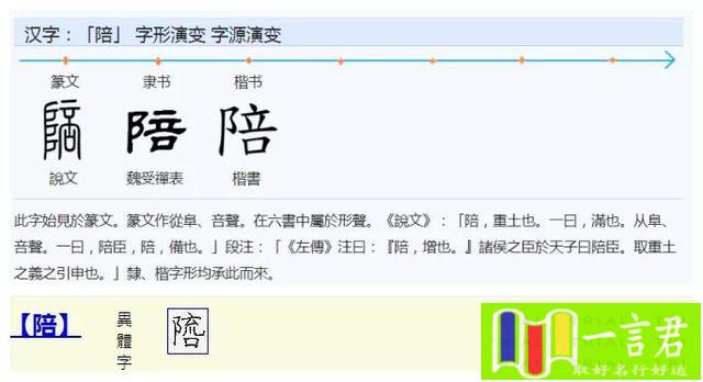 陪的意思陪字五行属什么陪字取名的寓意（陪字的五行属性）